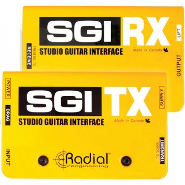 新疆Radial,SGI,现场吉他远程传输器DI直插盒,吉他接口,带TX,RX模块,吉他DI盒,