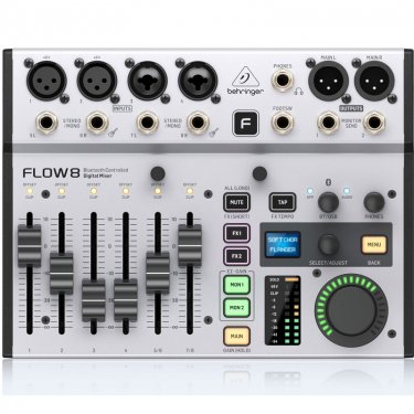 新疆百灵达 Behringer Flow-8 数字调音台 数字直播调音台 带效果 蓝牙 数字 直播 录音