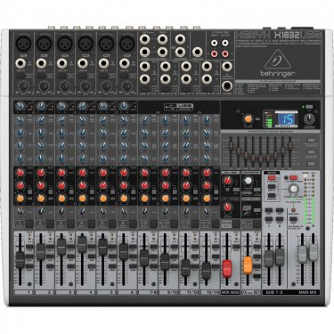 新疆百灵达 Behringer X1832USB 模拟调音台 USB声卡调音台 直播K歌调音台