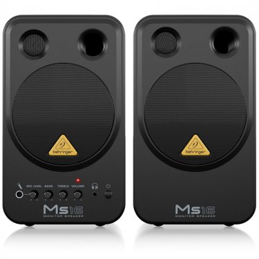 新疆百灵达 Behringer MS16 4寸有源监听音箱 多媒体音箱 双路有源立体声音箱 有源音响 监听扬声器