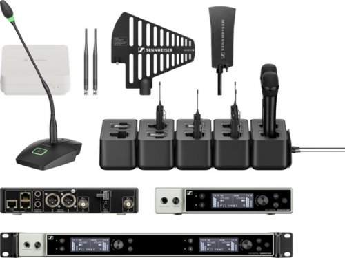 新疆森海赛尔 EW-DX EM 2 DANTE 双通道一拖二无线麦克风 教学会议舞台演出直播无线话筒 Sennheiser